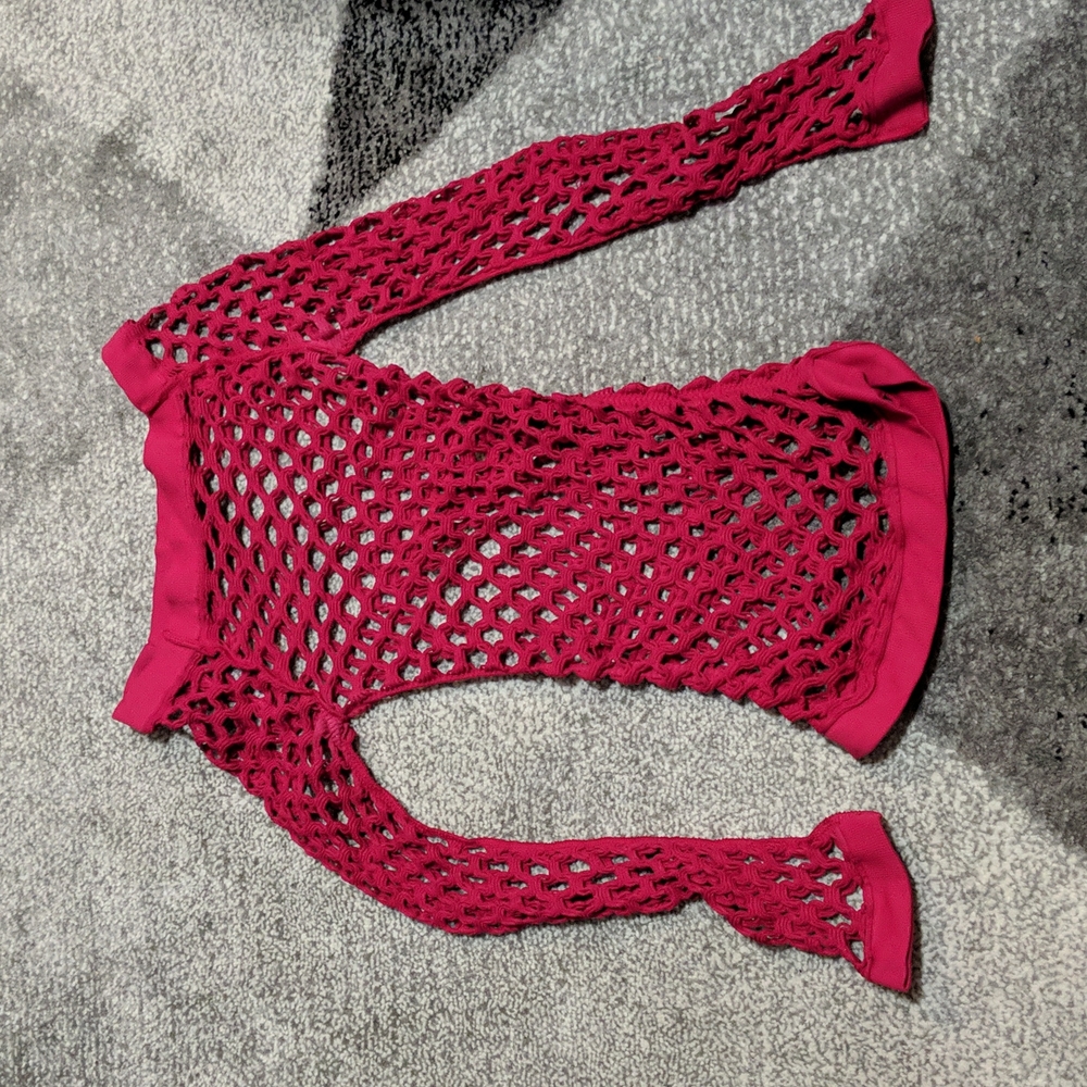 Long sleeve mesh top - See you Monday